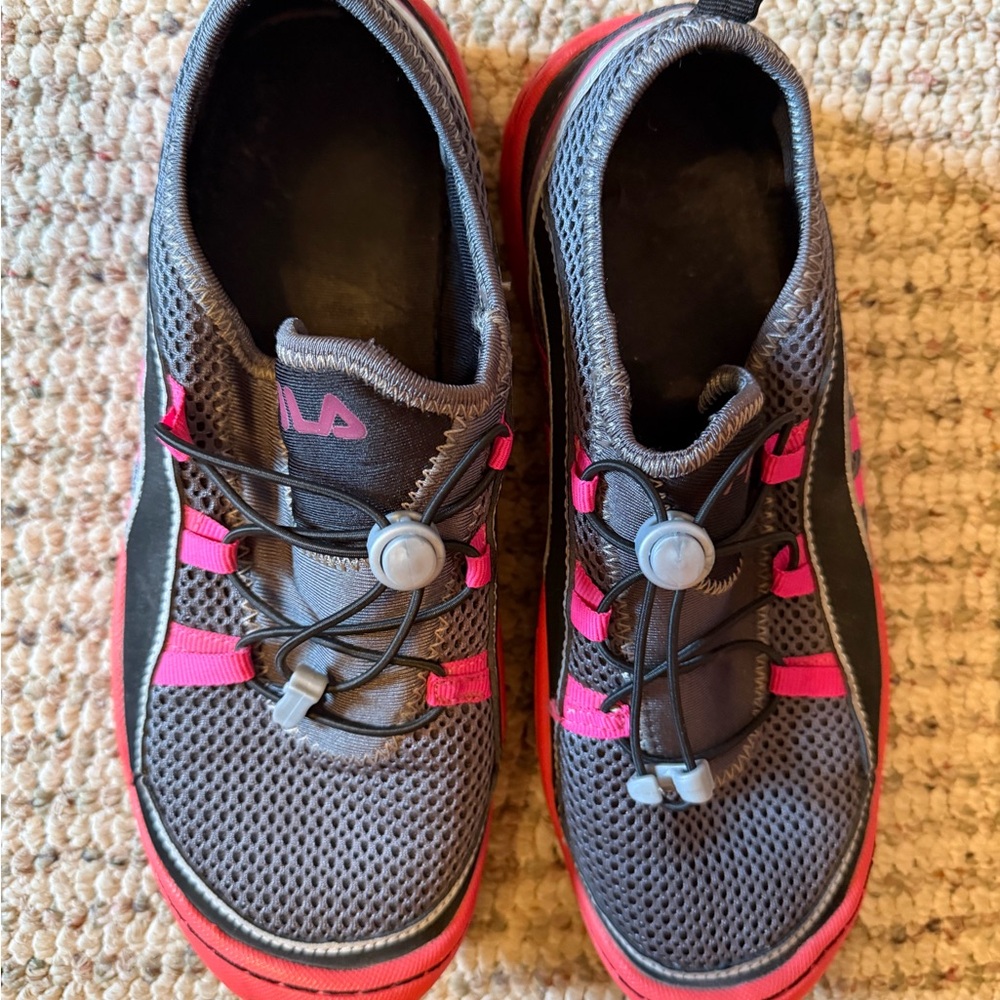 Fila Pink and Black Athletic Shoes